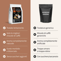 10 cialde compostabili ESE44 - Caffè aromatizzato al ginseng