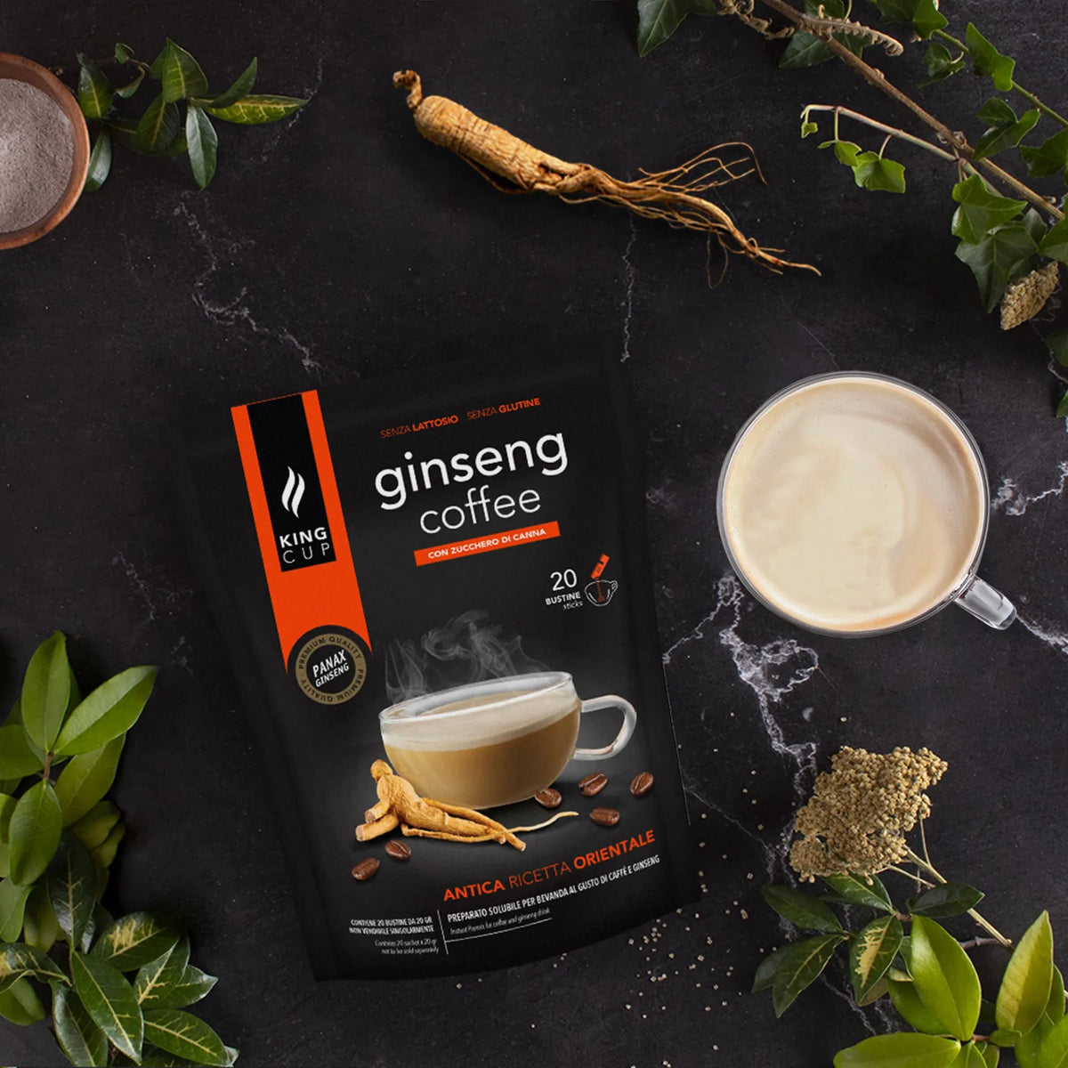 240 bustine di Caffè al Ginseng con zucchero di canna