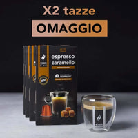 2 tazzine omaggio + 100 capsule  di Espresso al Caramello Nespresso®*