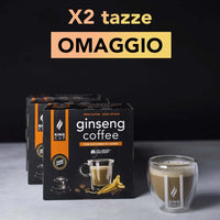 2 tazzine omaggio + 100 capsule Ginseng Coffee Con zucchero di canna Nescafè Dolce e Gusto®*