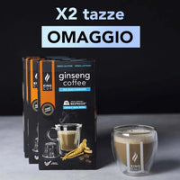 2 tazzine omaggio + 100 capsule Ginseng Coffee Da zuccherare Nespresso®*