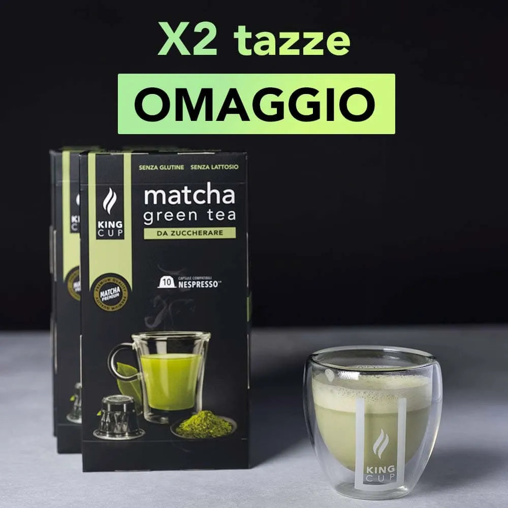 2 tazzine omaggio + 100 capsule Matcha Green Tea Nespresso®*