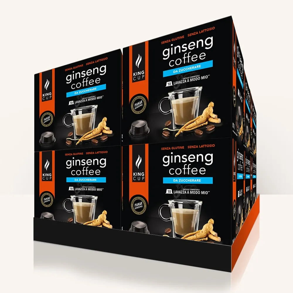 120 capsule Lavazza® A Modo Mio®* Caffè al ginseng da zuccherare