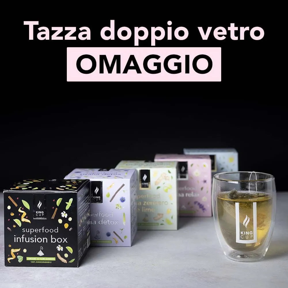 Box 50 Tisane assortite - Tazza doppio vetro omaggio