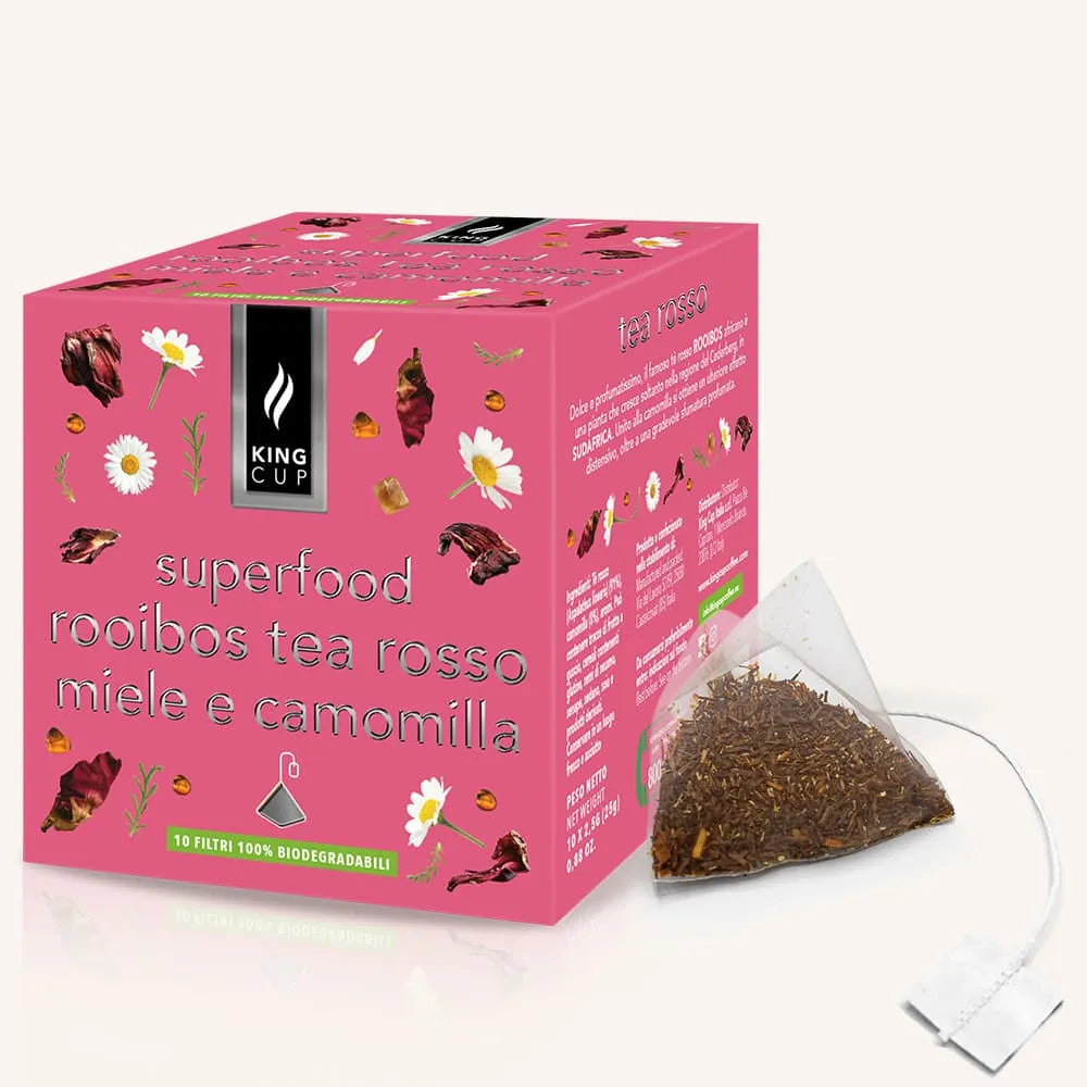 Tea rosso Rooibos miele e camomilla - 10 filtri a piramide