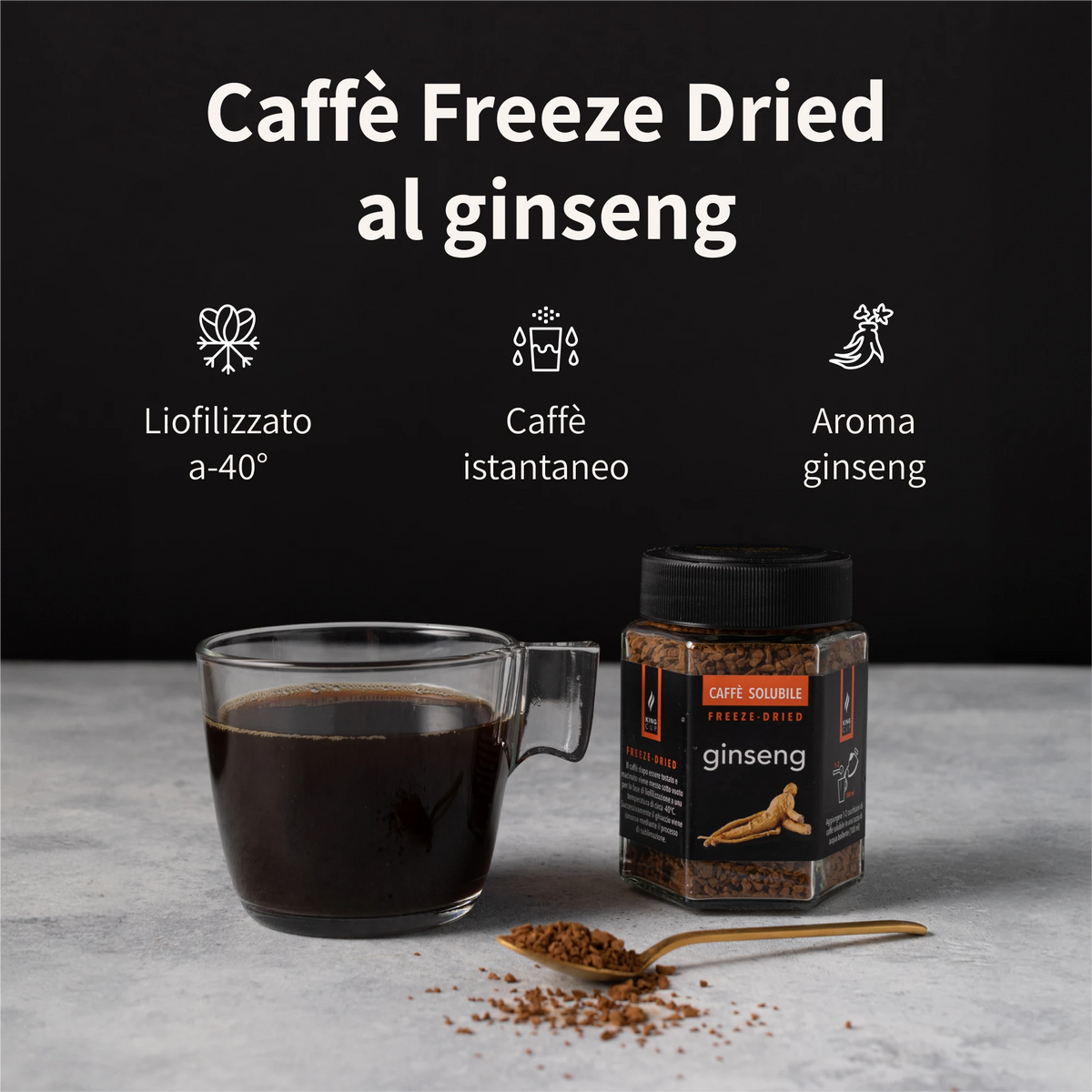 6 x Caffè Freeze Dried - Ginseng, Caramello, Nocciola & Vaniglia