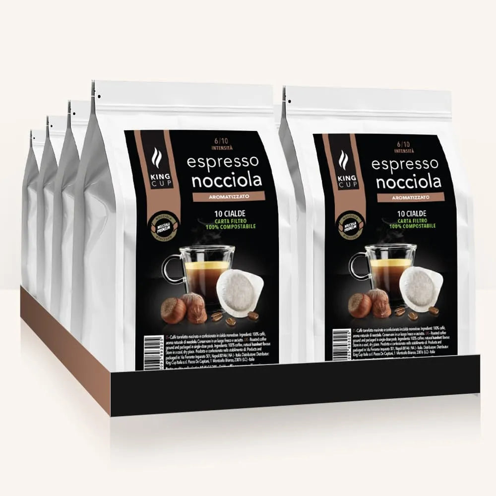 120 cialde compostabili ESE44 - Caffè aromatizzato alla nocciola