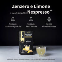 2 tazzine omaggio + 100 capsule zenzero e limone Nespresso®*