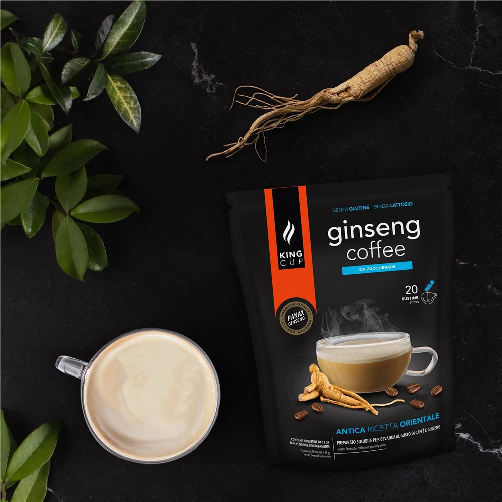 Caff Al Ginseng Bustine Solubili Da Zuccherare King Cup